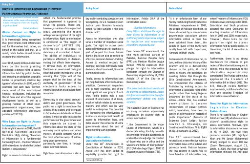 Right To Information Policy Brief