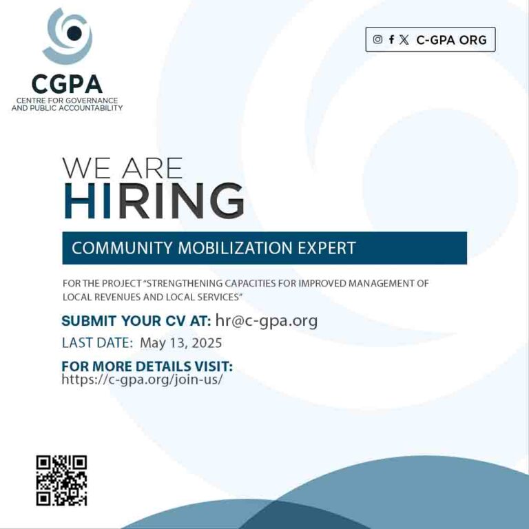 Community Mobilization Expert - CGPA Jobs